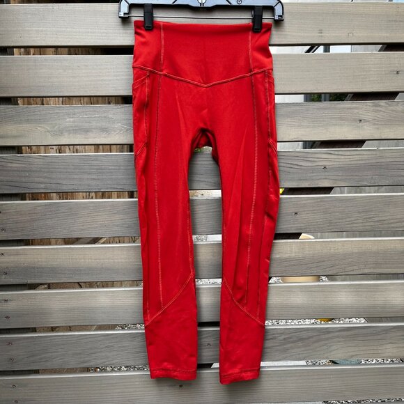 Lululemon All the Right Places Crop II 23" Cayenne Burnt Orange Leggings Capri 4 - Picture 3 of 5